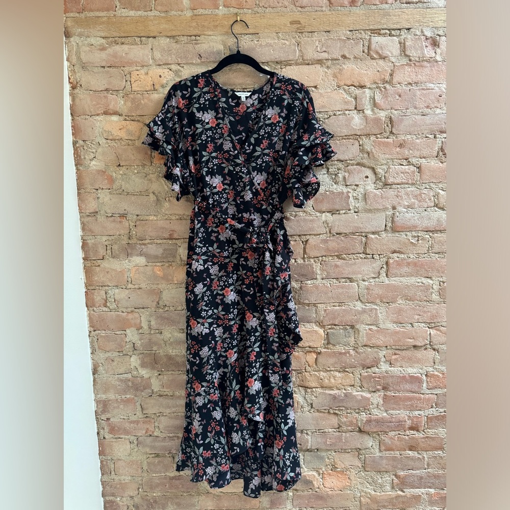 Max Studio ruffle wrap dress